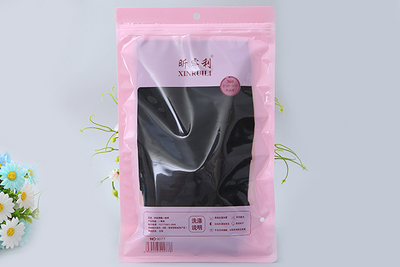 圆角三边封拉链袋